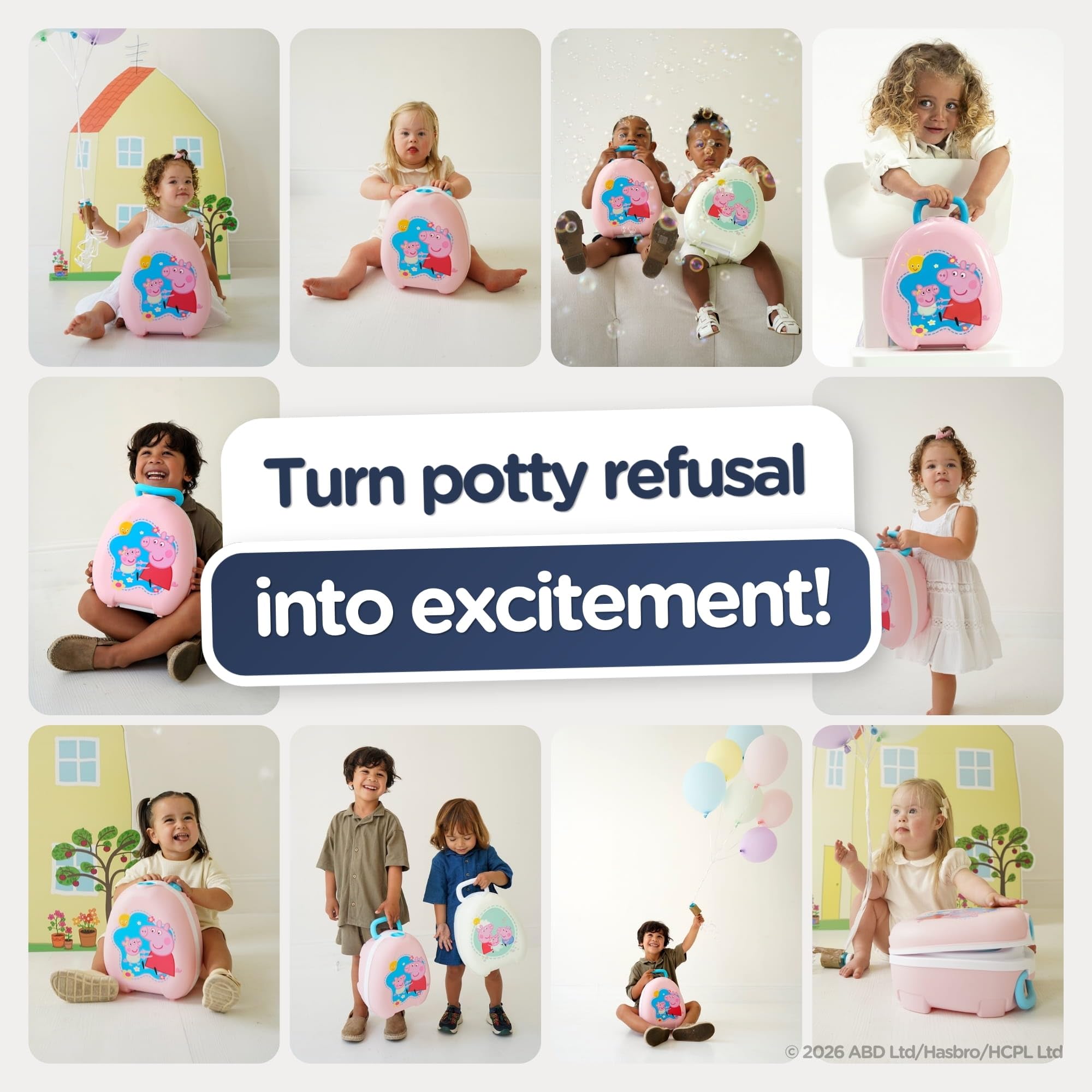 My Carry Potty- Reise-Töpfchen mit Peppa Pig Charakter, preisgekrönter, tragbarer Kleinkind-Toilettensitz für Kinder, die überall hin mitgenommen werden können