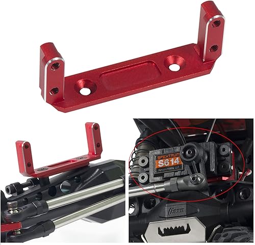Miniatura 7 de RXZIXYL Soporte servo de aleación de aluminio para Axial Capra 110 RC Crawler UTB10 Vanquish F9 SCX10 III Portal Axle SOA 4WD Tramposos