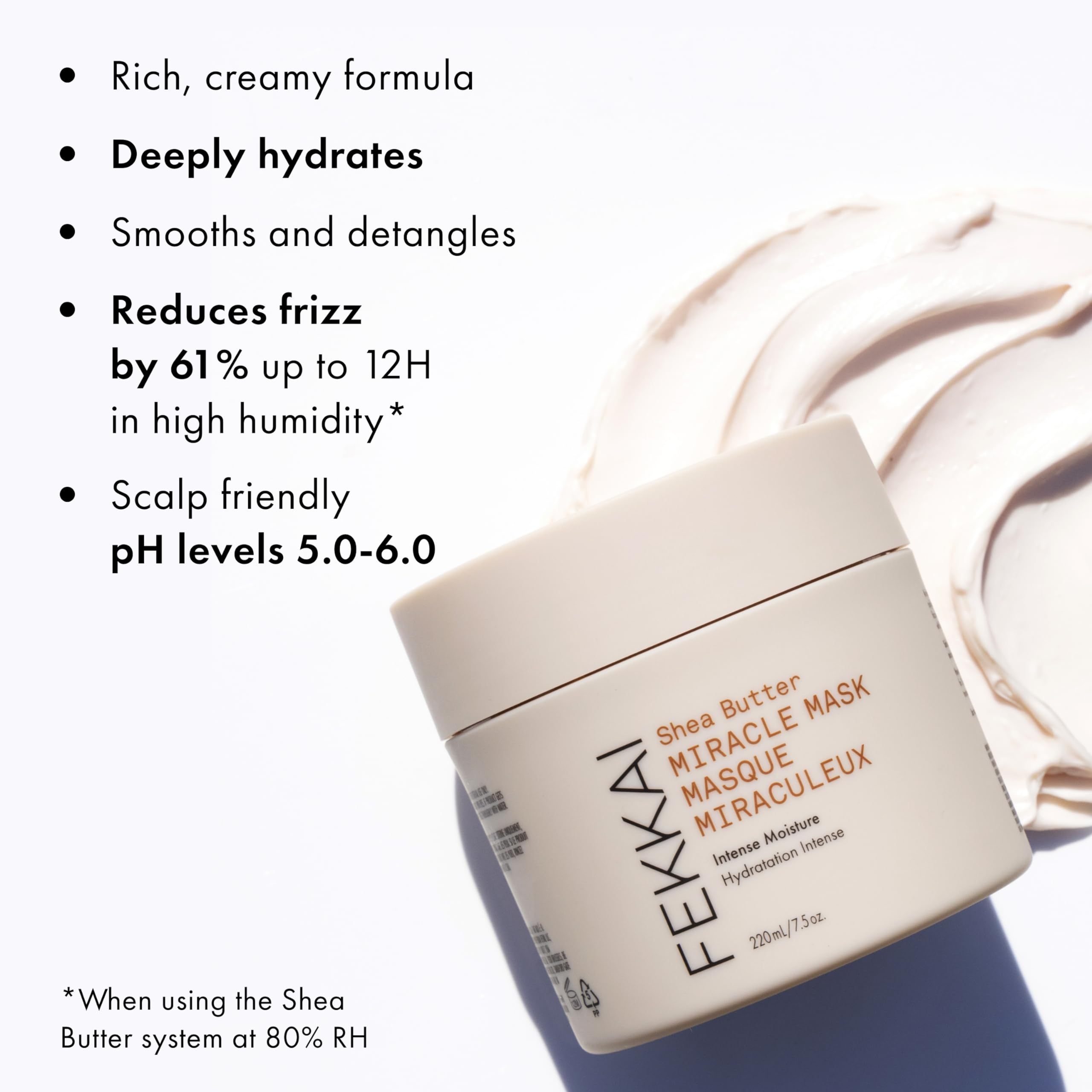 Mascarilla capilar con manteca de karité (220 ml) I Calidad de salón – Mascarilla regeneradora I Cuidado intensivo de construcción y reparación con manteca de karité y nuez de coco