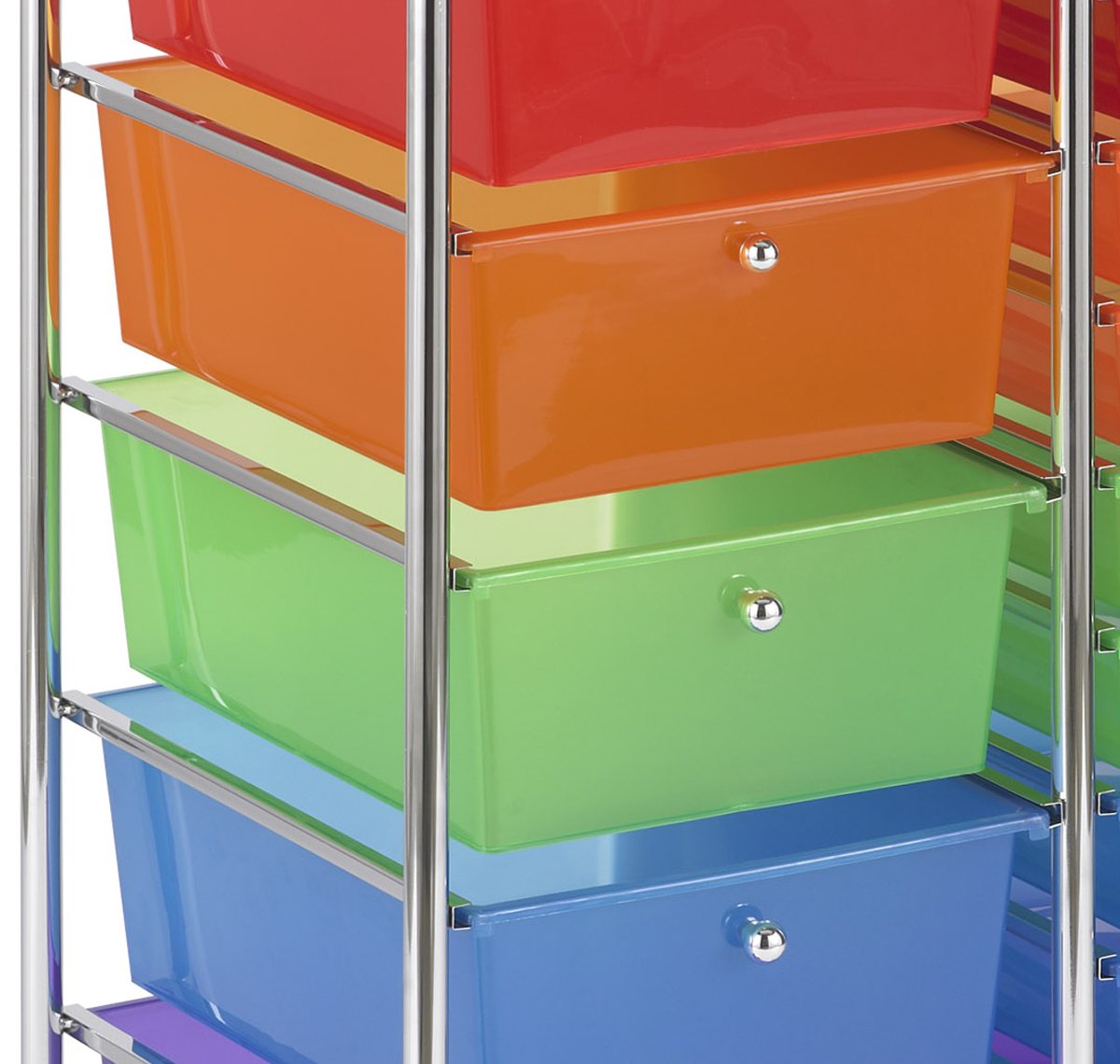 ECR4Kids-ELR-20103 15-Drawer Mobile Organizer, Assorted Colors