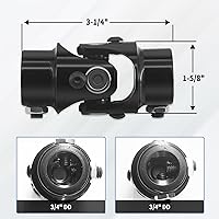 Vista 3 de 3/4" DD X 3/4" DD Junta Universal de Dirección Recubierta en Polvo Eje de Dirección Universal Negro