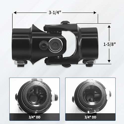 Miniatura 10 de RABROPAR 34 DD X 34 DD Dirección U Joint Powder Coated Universal Dirección Eje Cromo Acero