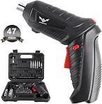 Electric Cordless Screwdriver, 3.6V Screwdriver with 105pcs Accessories | Rechargeable 5N.m Max Adjustable Torque Cordless Screwdriver for Daily & Light Industrial Use