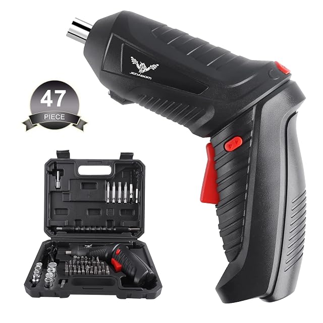 JENABOM Cordless Electric Screwdriver Set 47 in 1 Rechargeable 3 6V 3 5N m Max Torque USB Power