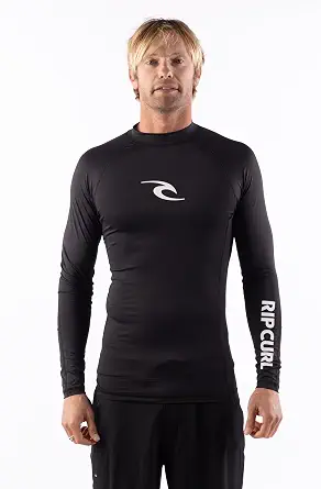 Rip Curl Men's Long Sleeve Rashguard - UPF 50+ Sun Protection Surf Shirt