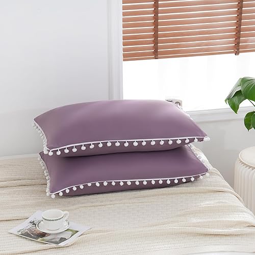 Miniatura 268 de Blue Body Pillow Cover Shabby Chic Long Pillow Case Cover Navy Blue Pom Poms Fringe Body Pillow case with Pocket Closure 20x54 inches(Body,Navy Blue)