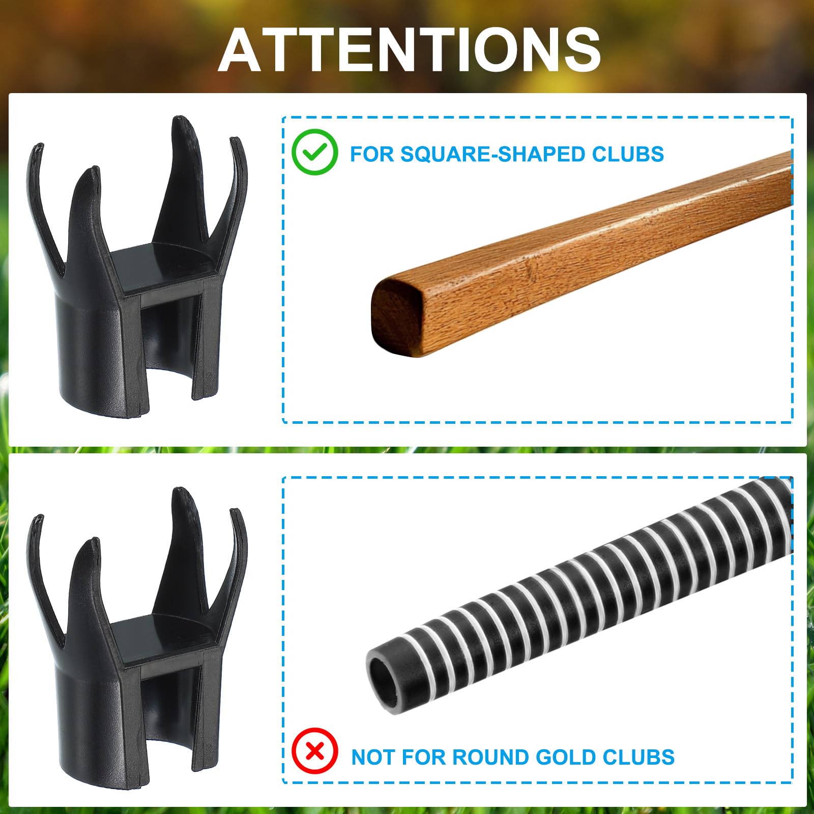 PATIKIL Recogedor de Bolas de Golf 5 Piezas 4 Puntas Negro