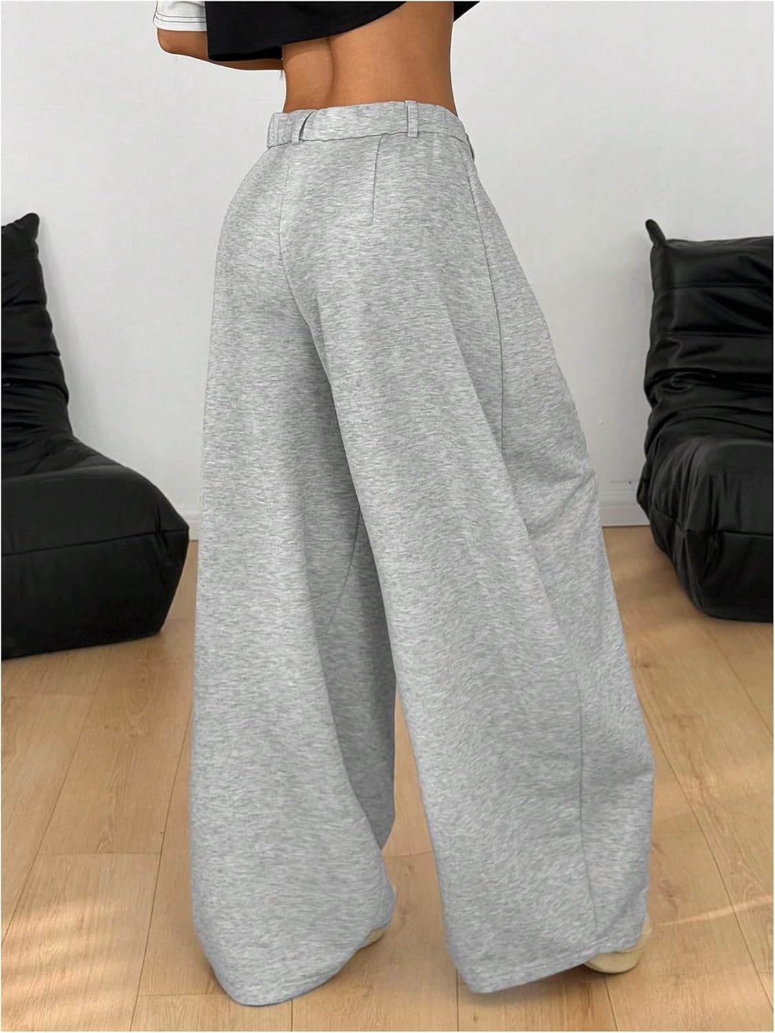 SHENHE Women's Y2k Baggy Sweatpants Low Rise Wide Leg Hip Hop Dancer Pants Streetwear - Image 3