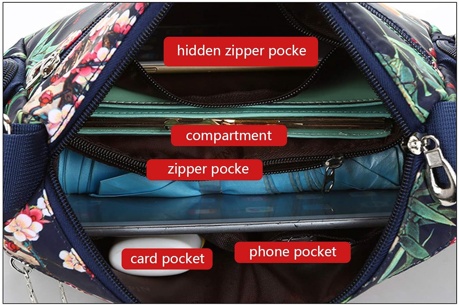 NOTAG Crossbody Bag for Women Waterproof Nylon Shoulder Bag Casual