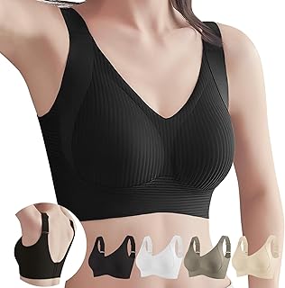 [APIKIE] 胸が小さく見せるブラ 小さく見せるブラ 【0.2cmゼロ触感パッド･約3cm小さく見せるブラ】･昼夜兼用･見痩せ･ホールド感 ブラジャー 小さく見えるブラ 脇高 ブラ 安定感 ノーワイヤブラ シームレスブラ さらしブラ