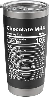 Chocolate Milk Nutrition Facts Thanksgiving Friendsgiving Stainless Steel Insulated Tumbler