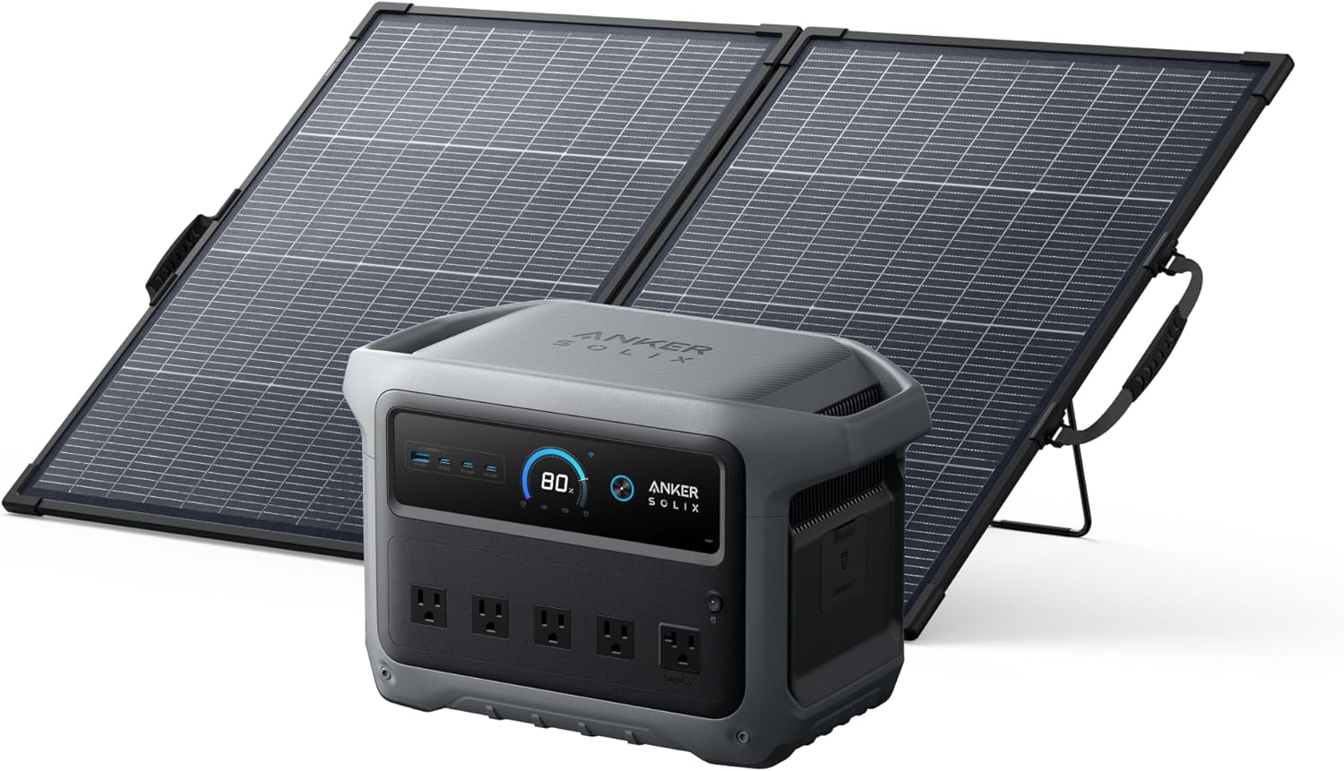 Anker SOLIX C1000 Gen 2 Portable Power Station with 200W Bifacial Solar Panel