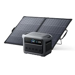 Anker SOLIX C1000 Gen 2 Portable Power Station with 200W Bifacial Solar Panel 2 000W Peak 3 000W