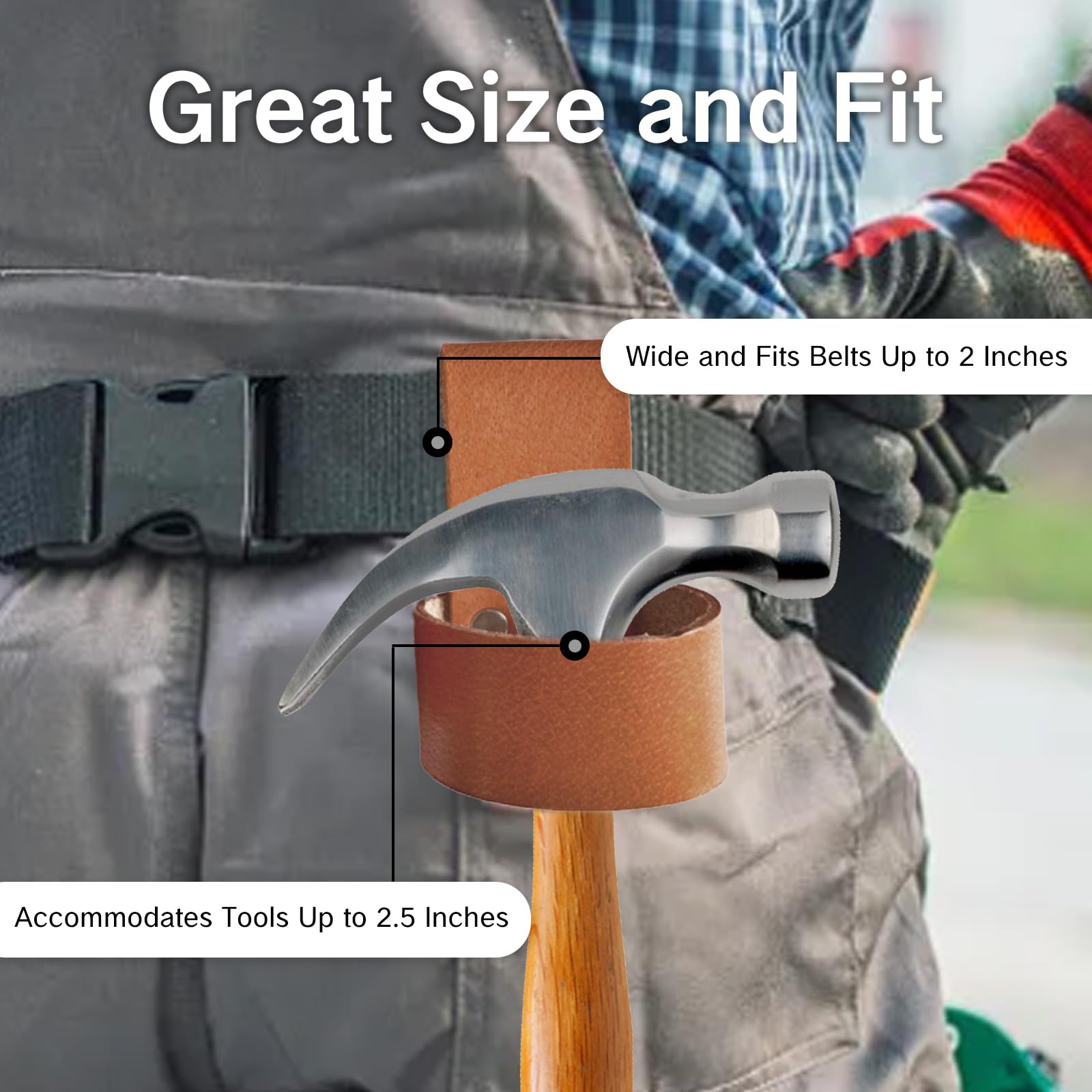 Buy Hammer Holster, Hammer Holder For Tool Belt, Hatchet Holster With Belt Loop Multi Tool Hammer Holder Leather Tool Sheath - View #13