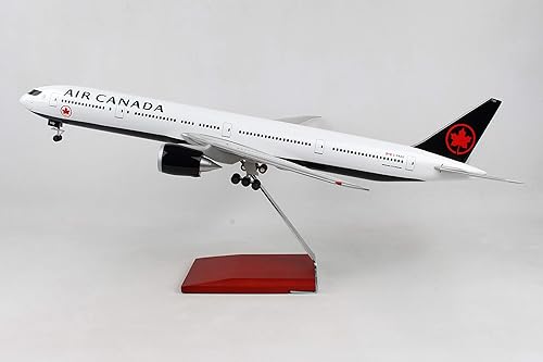 Miniatura 4 de Skymarks AIR Canada Daron 777-300 1100 con soporte y engranaje de madera
