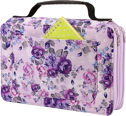 Lbxgap Estuche organizador para rotuladores, 68 ranuras, gran capacidad con práctico soporte portátil multicapa para lápices de acuarela Prismacolor