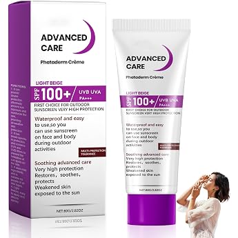 Sun Cream SPF 100 Sports Sun Protection for Face and Body Waterproof Sunblocker with Very High UV Protection Sunscreen SPF 100 Soothing Sun Lotion for Daily Use