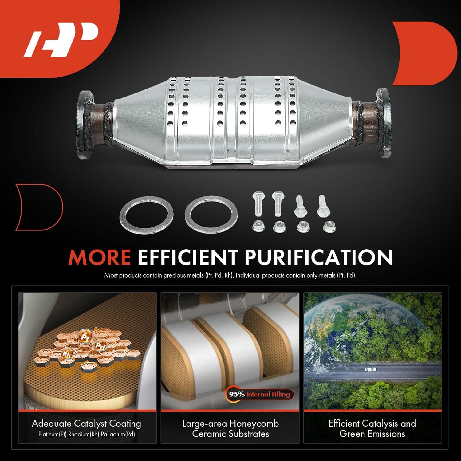 A-Premium Catalytic Converter Kit Direct-Fit Compatible with Toyota Tacoma 1995-2000 2.7L 3.4L, E.P.A. Compliant, Replace# 1845007020, 184500C020