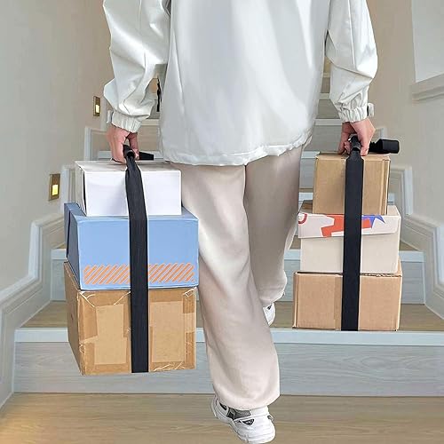 Miniatura 3 de Correas móviles de hombro con correas de amarre de carga - Mueve, levanta, transporta, pestañas y asegura objetos pesados, muebles,
