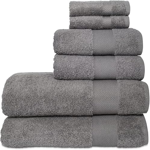 Miniatura 45 de Hencely Juego de 2 toallas de mano de lujo (16 x 28 pulgadas), algodón turco suave, absorbente, de secado rápido, para cara, cuerpo, cocina y baño