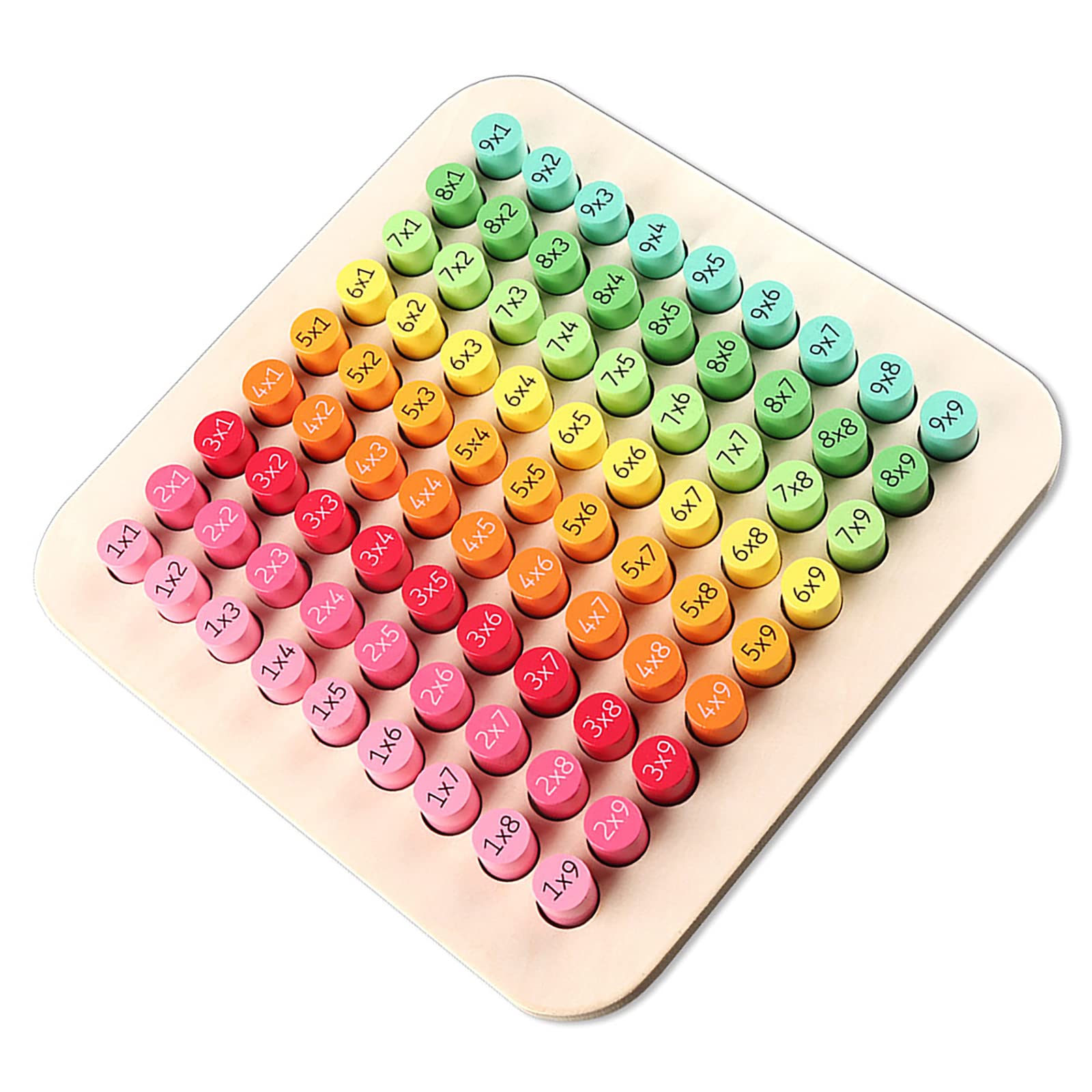 希少　教育中型積木　算数教具シリーズ ブロック 九九 掛け算 10 * 10掛け算の表 練習 算数 計算 カラー
