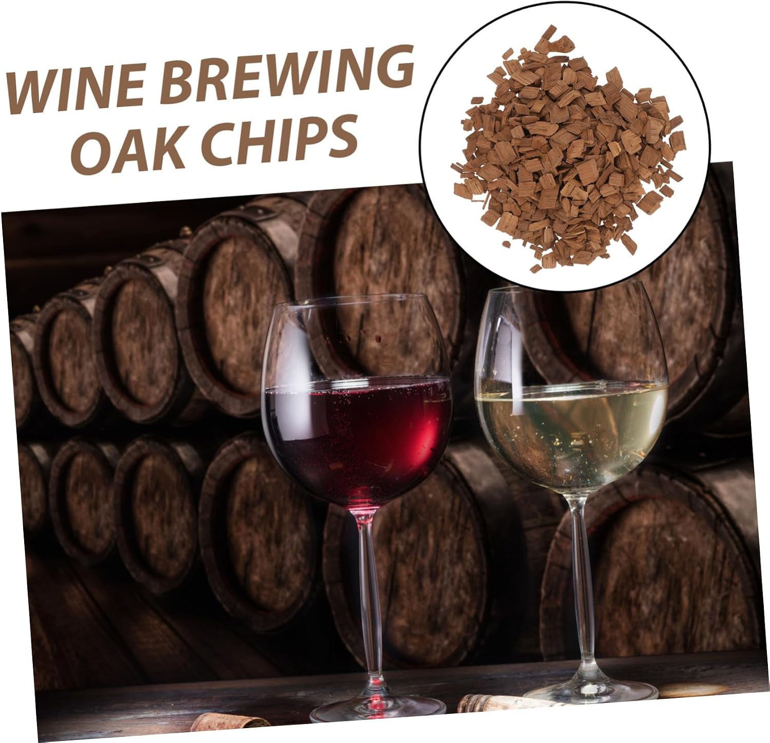 ULTECHNOVO 100g Medium Toasted French Oak Chips for Home Brewing Enhance Red Wine Flavor Aroma for Wine Making Supplies and Whiskey Brewing