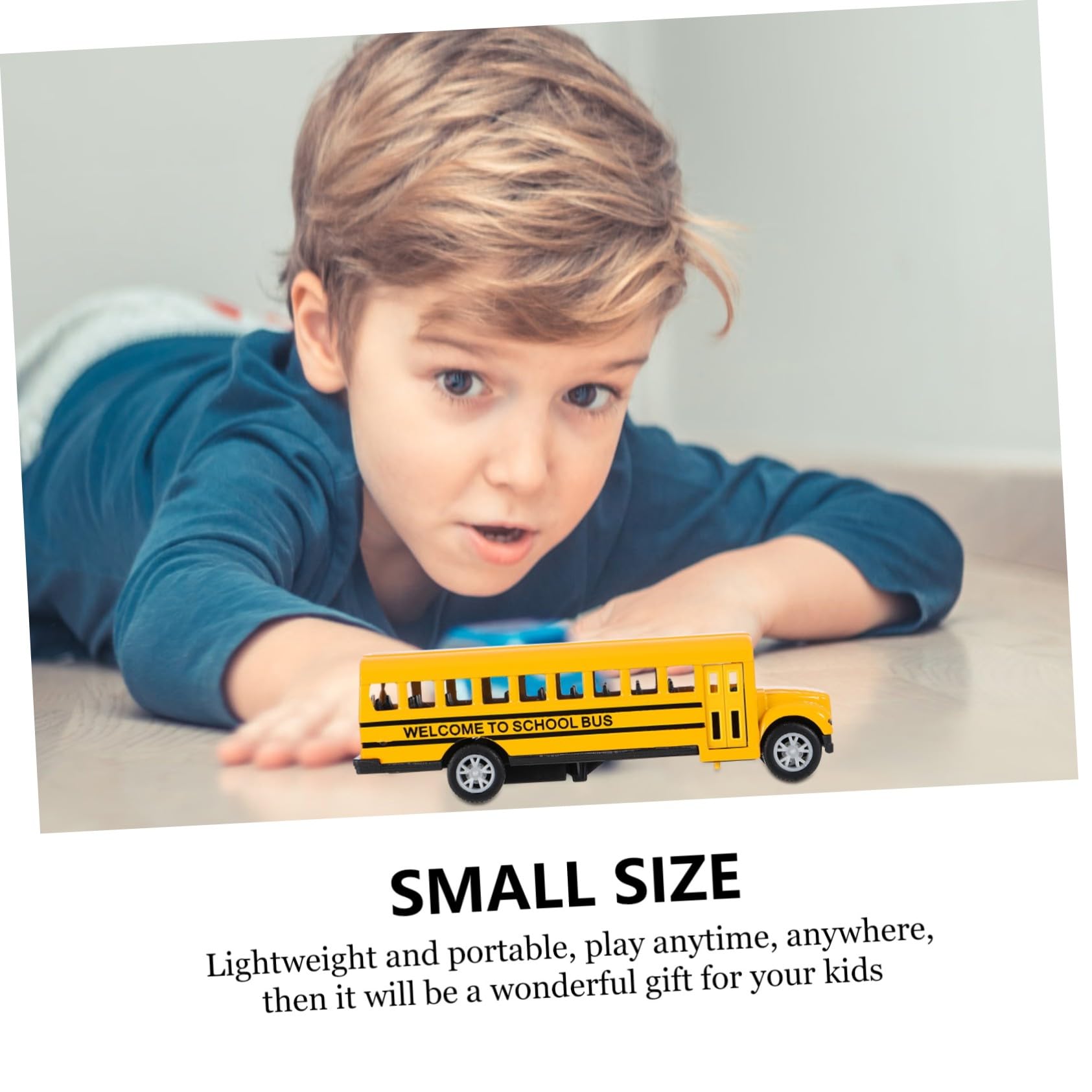 SUPVOX Jouet de Bus Scolaire pour Tout-Petits en Alliage, Lot de 2, Jaune