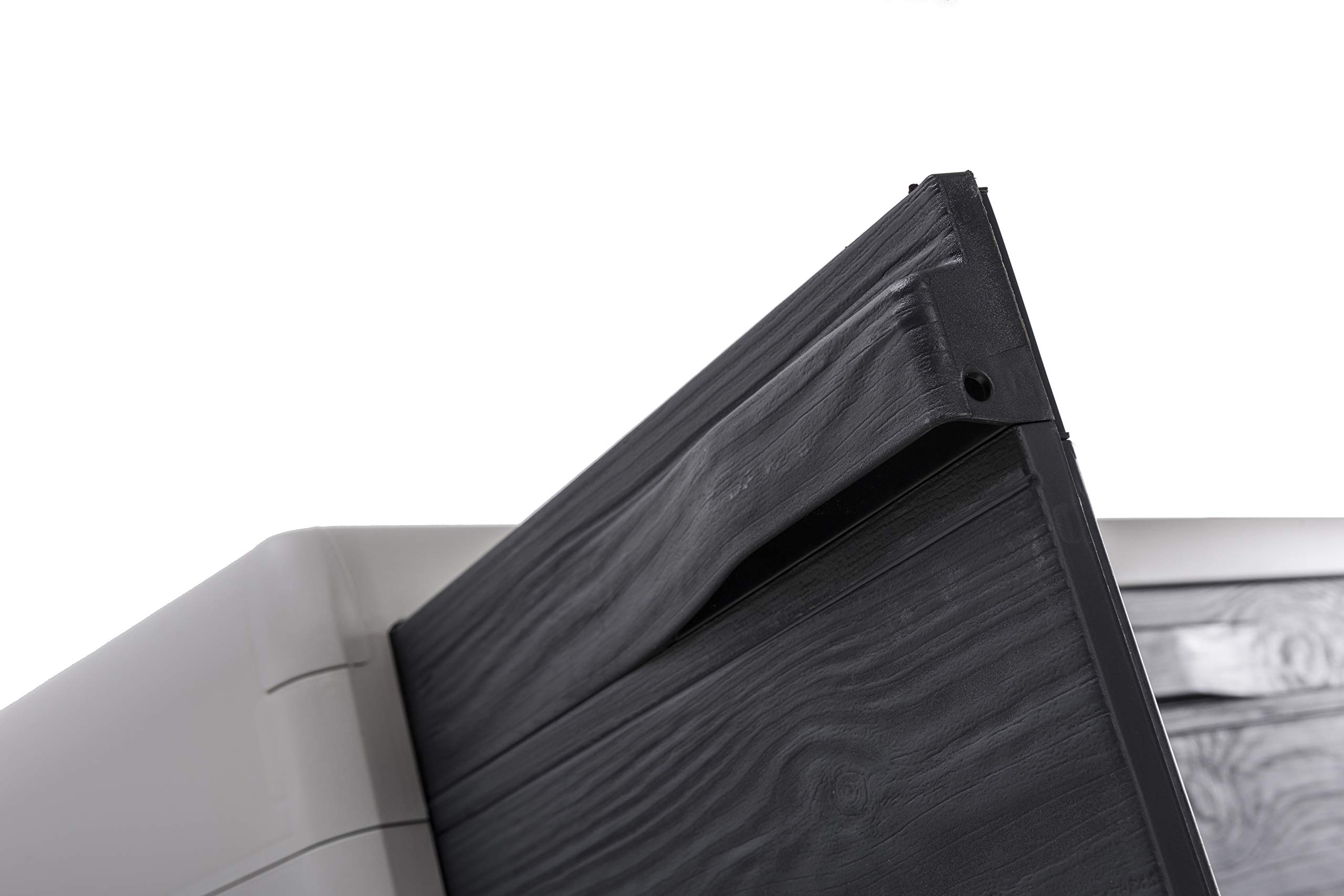 Toomax Armadio Basso Woody'S XL 78x46x101h cm in plastica resistente effetto legno grigio chiaro/antracite, con 2 ripiani regolabili e piedini, ideale per garage, cantine e spazi interni