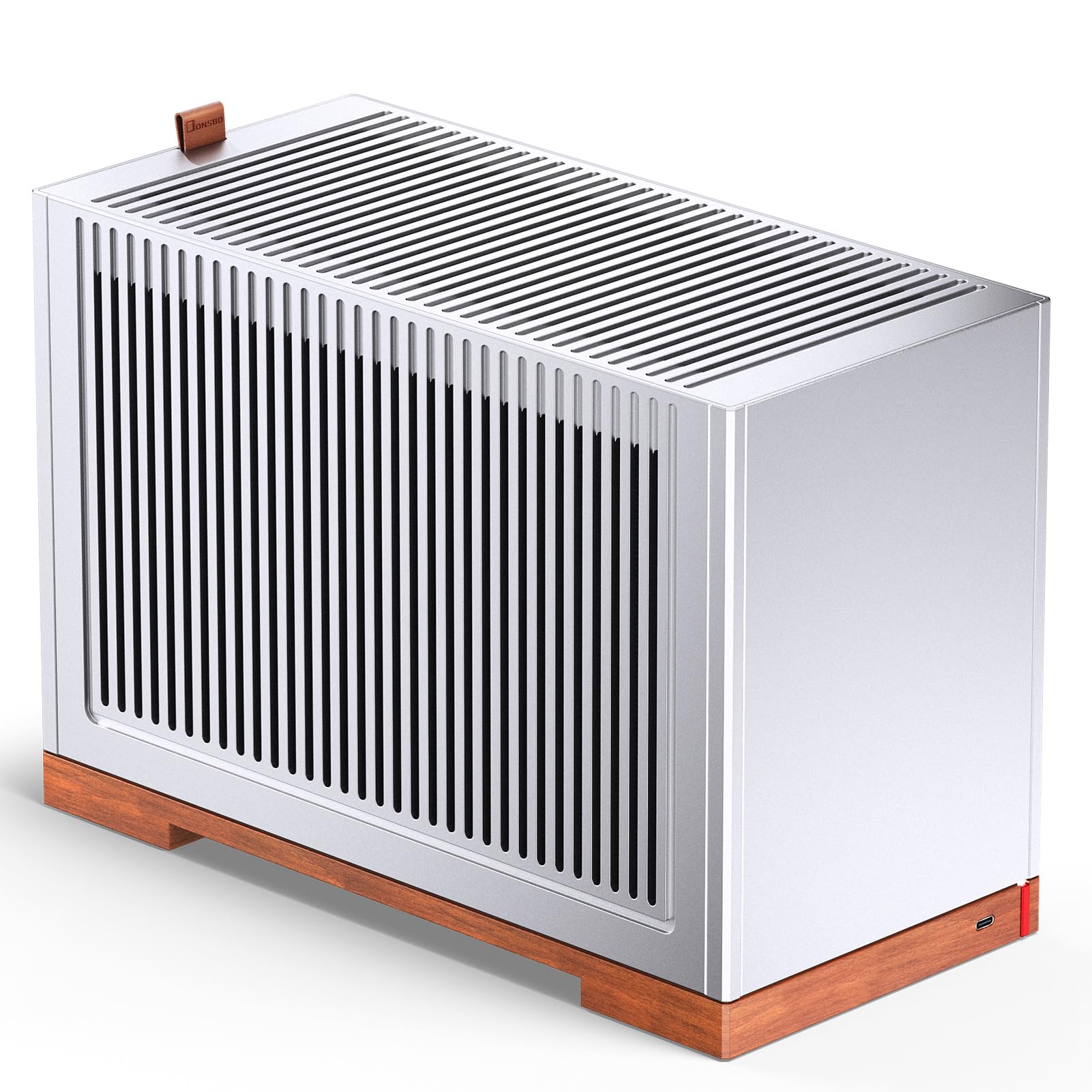 JONSBO T9 Silver Mini ITX PC Case,SFF Tool-Free Mesh Desktop Case