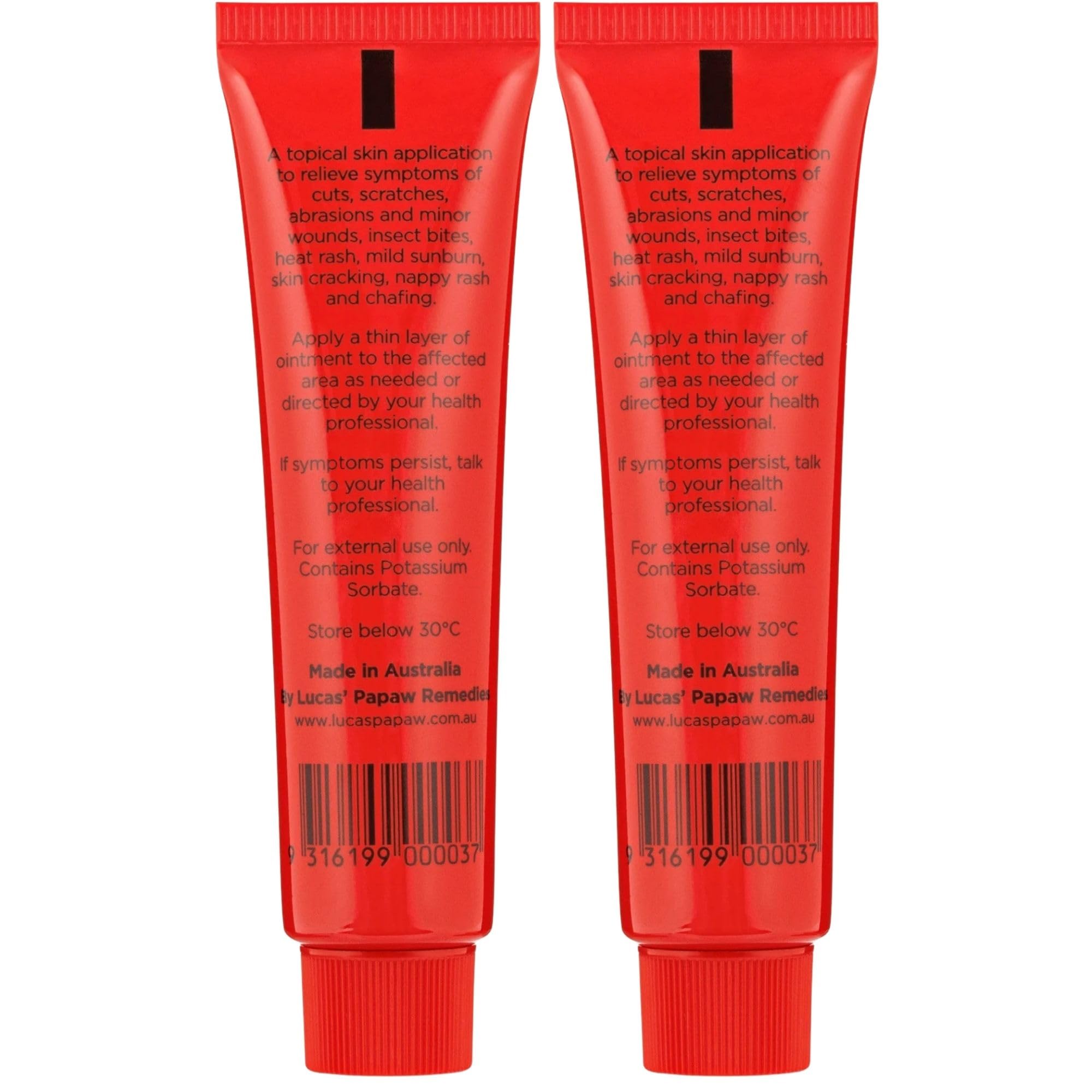 Lucas Papaw Ointment 25 g × 2 – Original Australische Papaw Salbe, Hautschutz & Pflege, Wirkt bei trockener Haut, kleinen Wunden, Insektenstichen & rissigen Lippen, Made in Australia