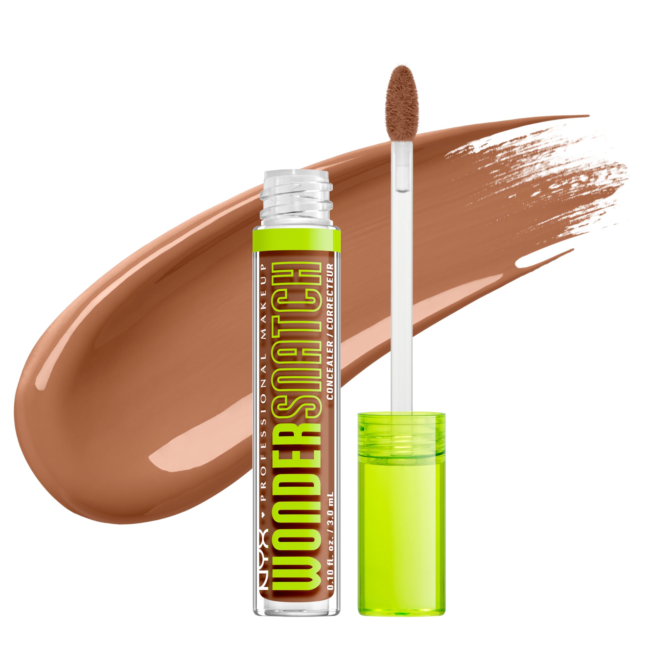 NYX Professional Makeup Wonder Snatch Concealer, Liquid Concealer, Up to 24h Hydration, Waterproof Wear, Sienna, 3 ml