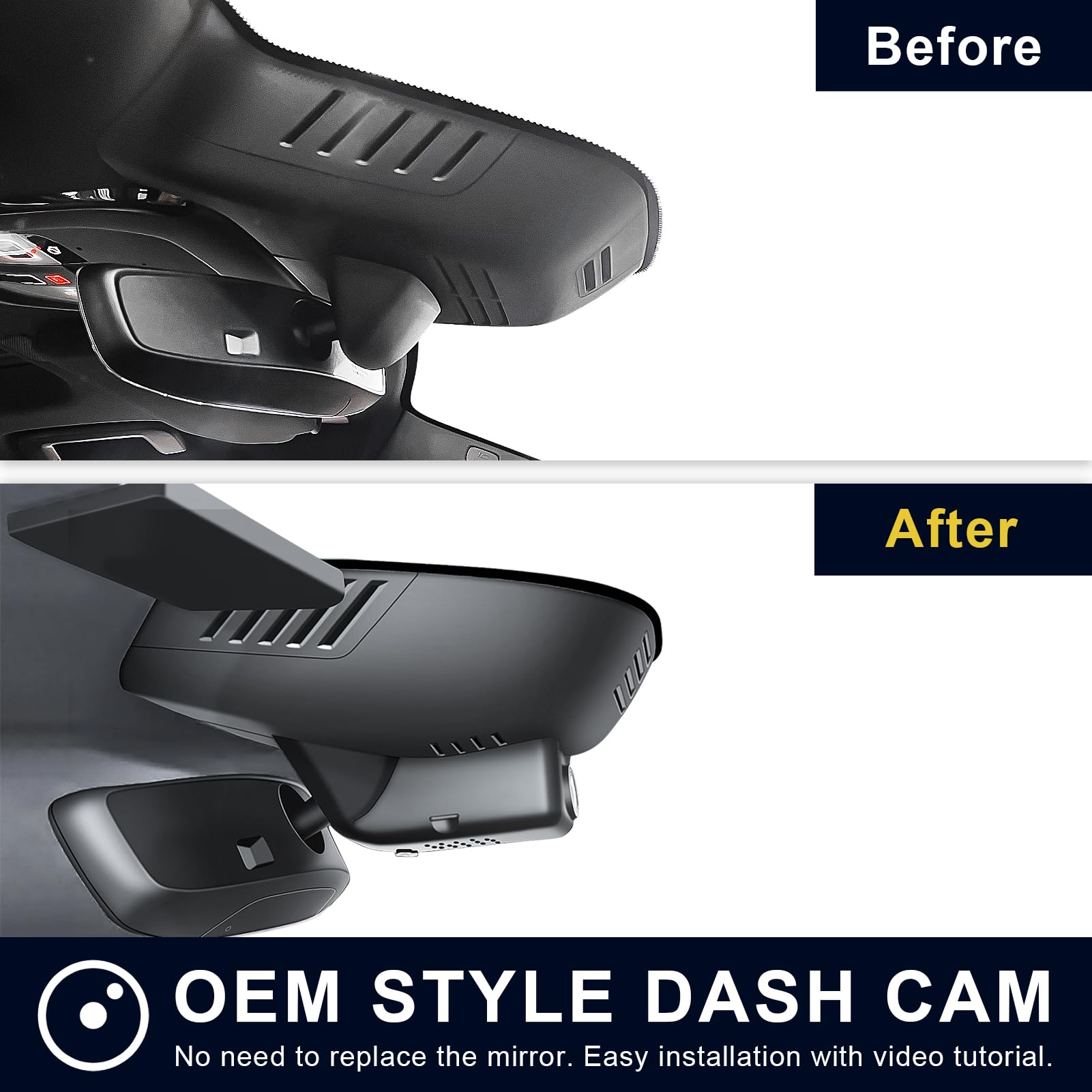 Mangoal Front 4K & Rear 1080P Dash Cam Custom for Volvo Polestar 2, 2021 2022 2023 2024, UHD 2160P Video,Integrated OEM Look, WiFi & App, Loop Recording, Easy to Install,G-Sensor,128GB Card