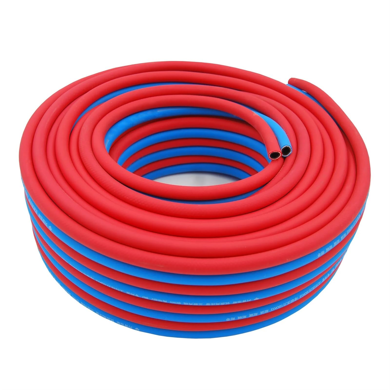 Manguera de soldadura Manguera de aire oxígeno y acetileno goma trenzada, tubo soldadura Gas Industrial alta presión soplado, 1/3/5 metros, 8mm x 14mm, 60 Bar(Red,7Meters)