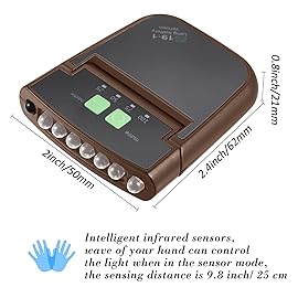 Mudder 2 Pieces LED Clip on Cap Lights USB Rechargeable Cap Flashlight Clip Waterproof Ultra Bright Hat Flashlight Headlamp for Fishing Camping Hand Work (Black,Coffee)