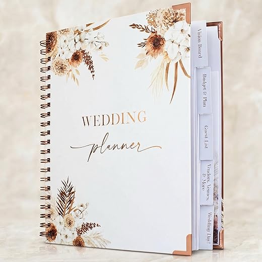 Beautiful Boho Wedding Planner Book