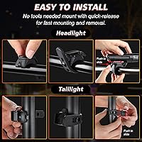 Vista 8 de Ascher Ultra Bright USB Rechargeable Bike Light Set, Powerful Bicycle Front Headlight and Back Taillight, 4 Light Modes, Easy to Install for Men