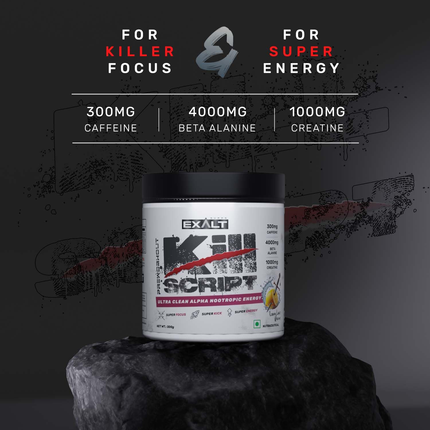 Kill Script Pre Workout, Orange Axe, 300g, 30 Servings — Amazon image 6