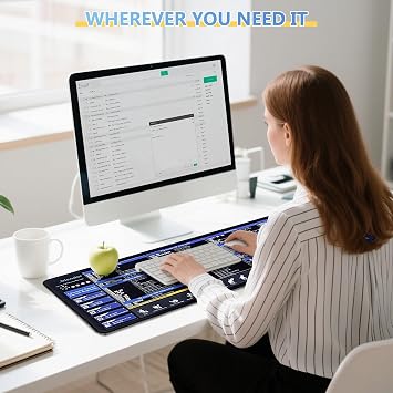 Blender 3D Shortcuts Cheat Sheet Mouse Pad, 80x30cm, High-Definition Printing, Smooth Comfortable & Non-Slip Desk Mat for 3D Designers, for 3D Artists, Animators & Design Enthusiasts