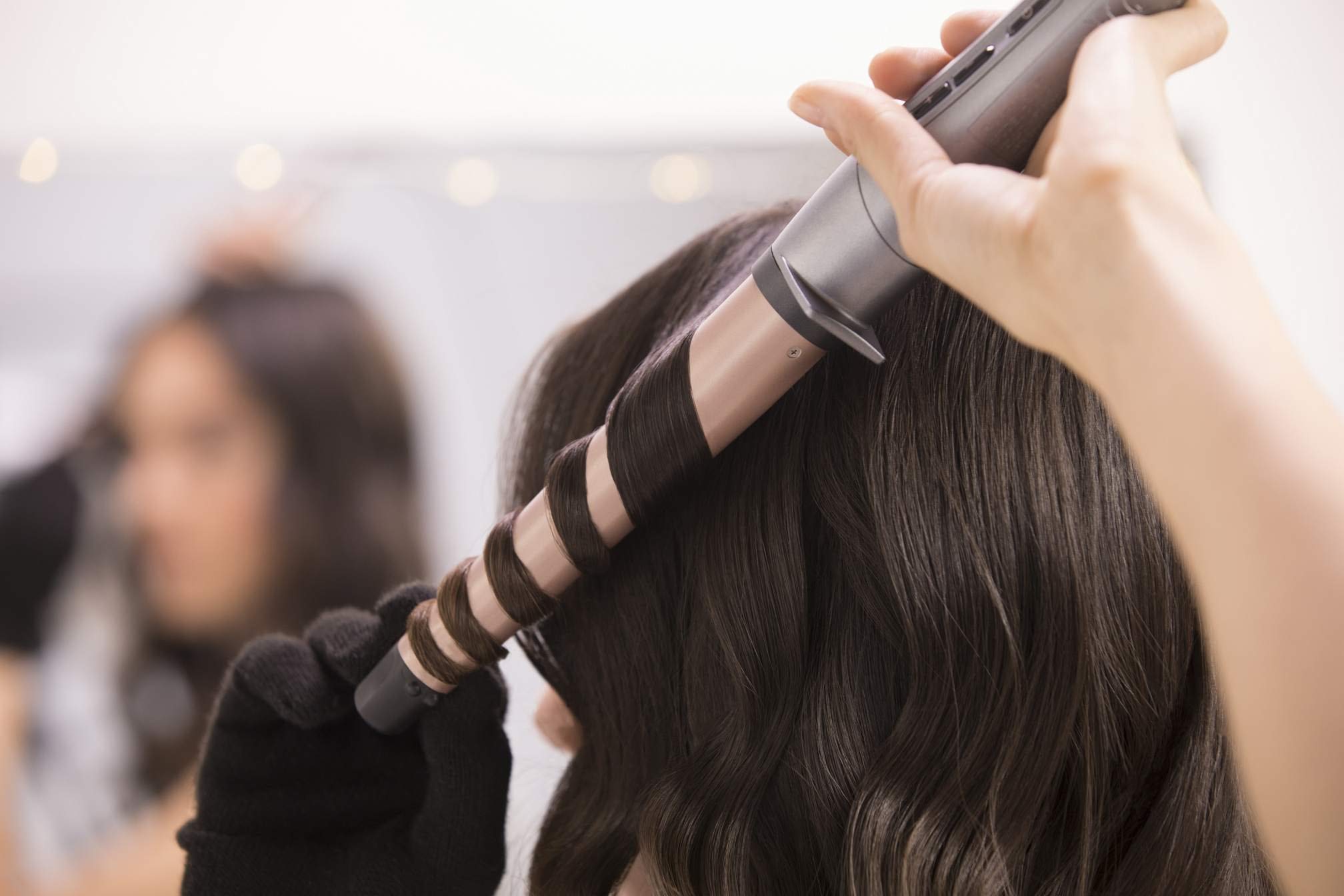 Remington Rizador de Pelo Keratin Protect, Queratina y Aceite Almendras, Ondulador de Pelo con Barril de 19-28 mm, Cerámica, 5 Temperaturas hasta 210°C, Digital, CI83V6, Negro, Rose Gold