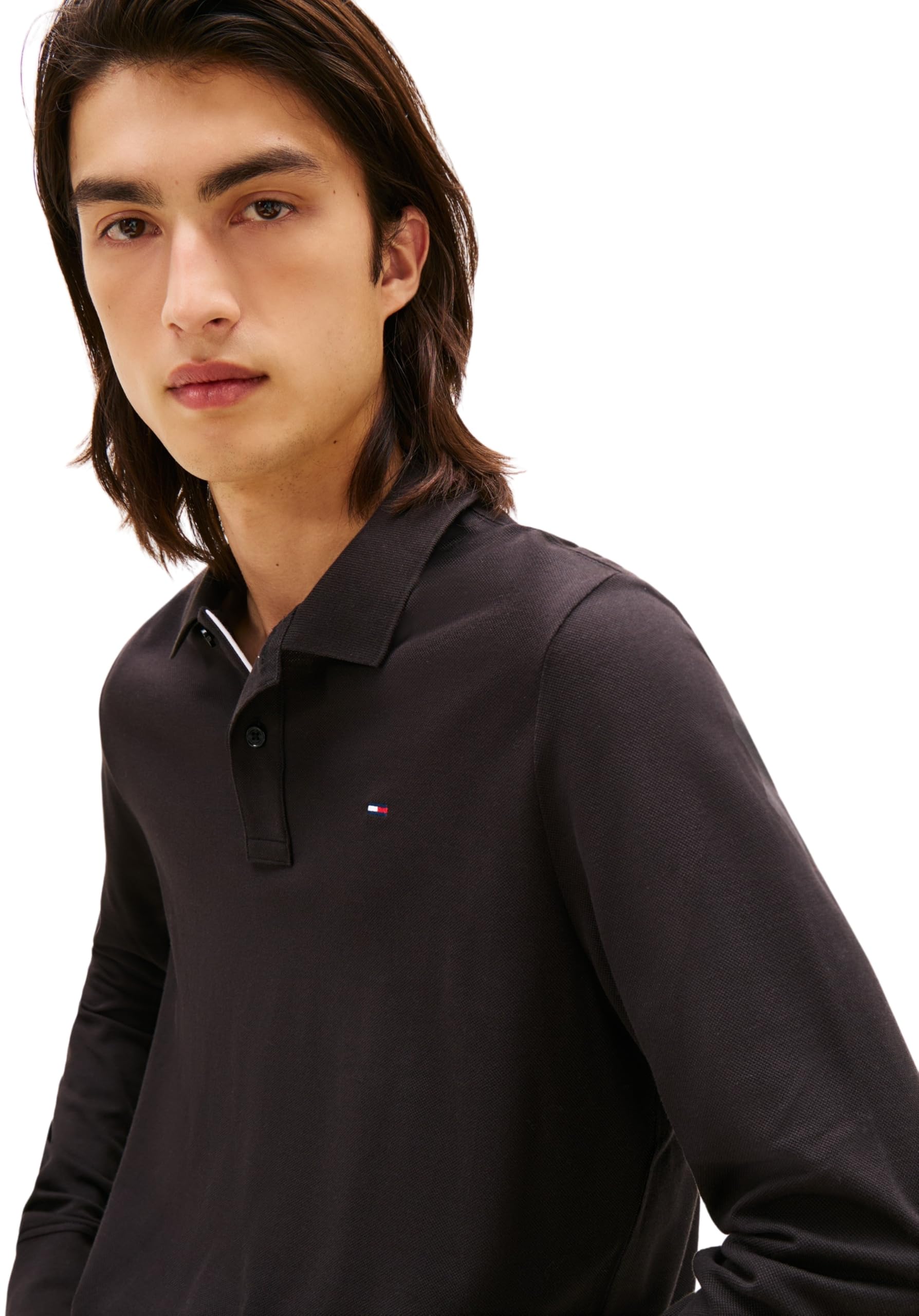 Tommy Jeans Herren TJM Slim Placket Polo Ls EXT Dm0dm20232 L/S Polo (1er Pack)