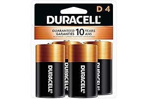 Duracell Coppertop 4-Pack D Batteries: Long-Lasting Power for Everyday Devices