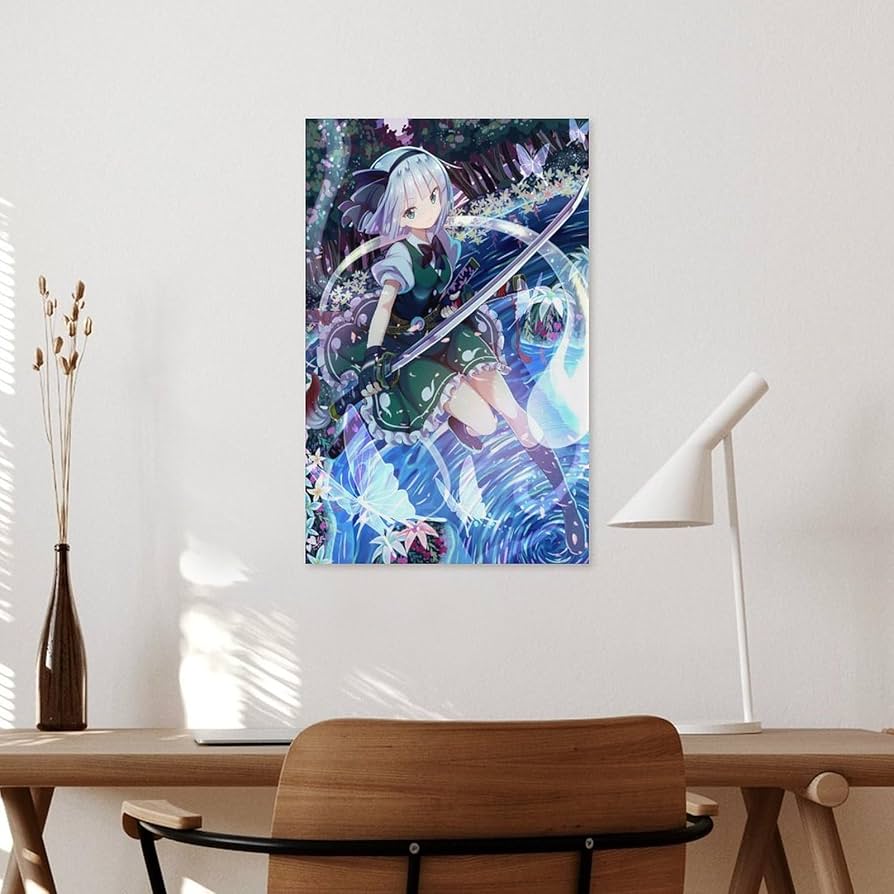 Amazon.co.jp: 絵画 インテリア 魂魄妖夢 東方シリーズ 壁の絵