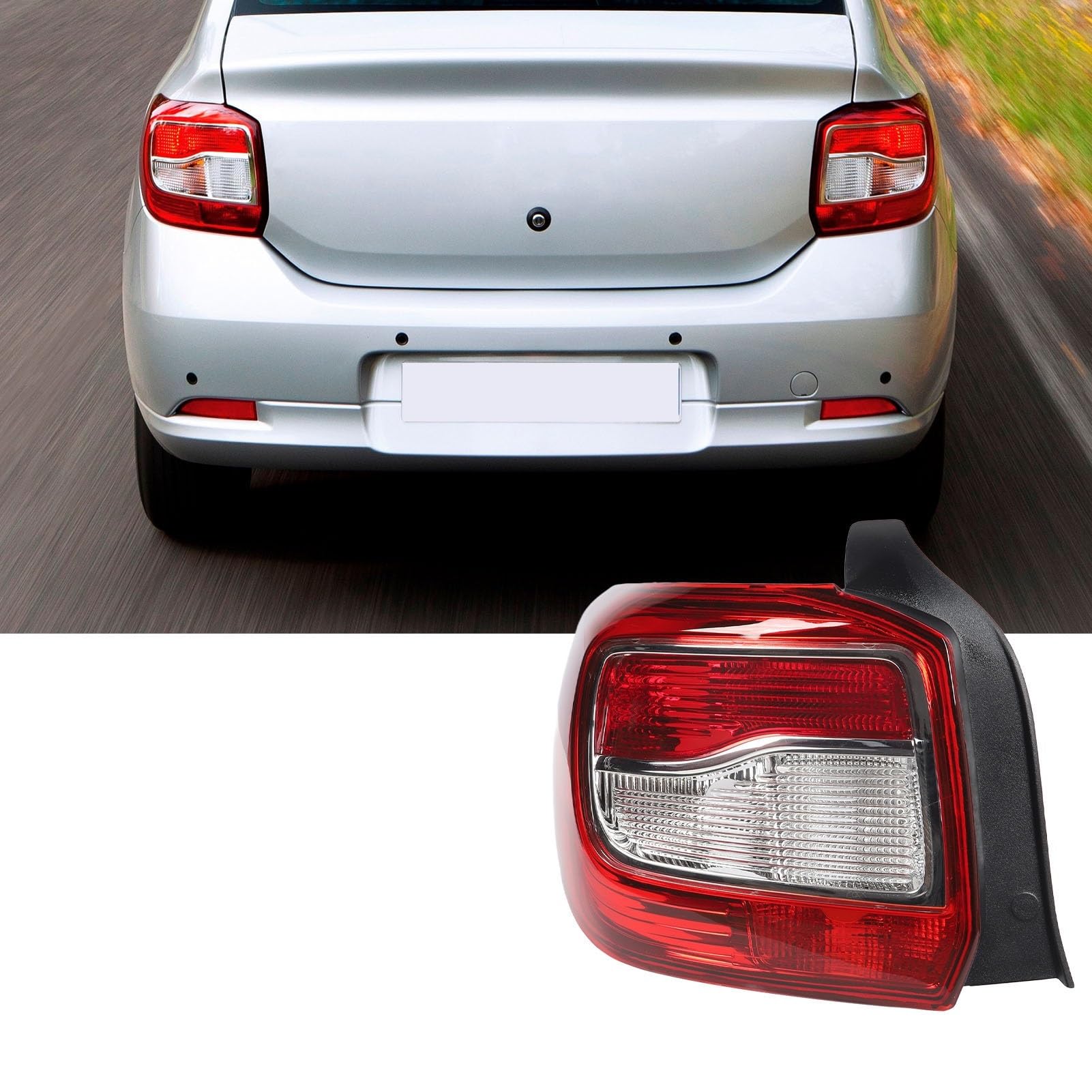 Lámpara Piloto Trasero Luz trasera lámpara trasera resistente y elegante luz trasera sin bombilla de repuesto para Dacia para Logan MK2 pre-Facelift 2013-2016(RIGHT)