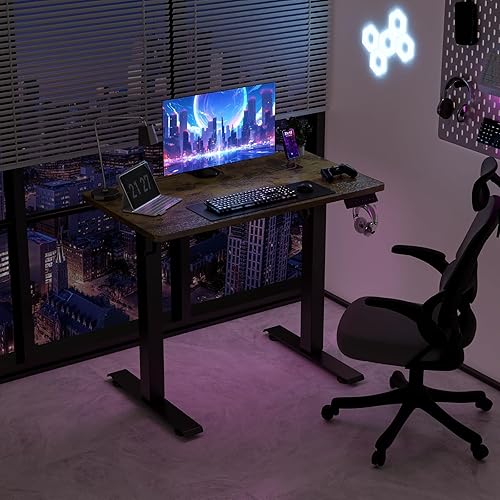 Miniatura 7 de Escritorio eléctrico de pie de 35 x 20, altura ajustable, escritorio motorizado para oficina en casa, estación de trabajo para juegos