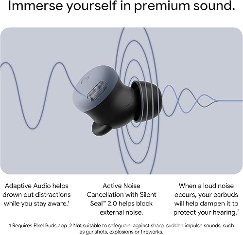 Google Pixel Buds Pro 2 - Wireless Earbuds with Active Noise Cancellation – Bluetooth Headphones - Porcelain - 3