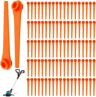 100Pcs Plastic Grass Trimmer Blades Replacement for Gardena 9823 9825 9820 9821 Replacement Graden Supply