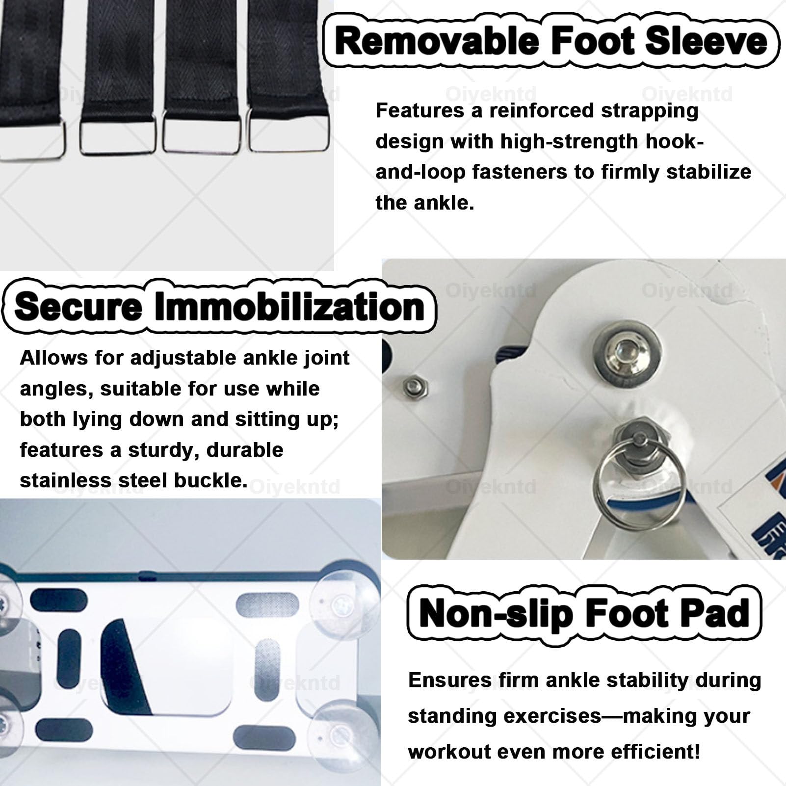 Entrenador eléctrico de Tobillo, Equipo de rehabilitación de pies con Control Remoto, Entrenamiento bidireccional de flexión Plantar (45°) + dorsiflexión (50°)