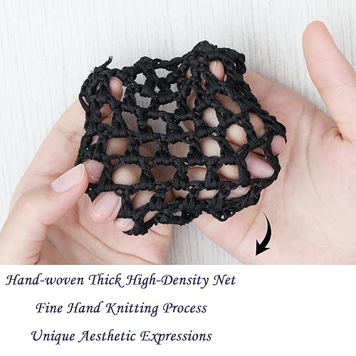 Miniatura 5 de Paquete de 4 fundas para moño para el cabello para mujer, pinzas para el cabello con pasador, accesorios para el cabello grueso y fino para mujeres,