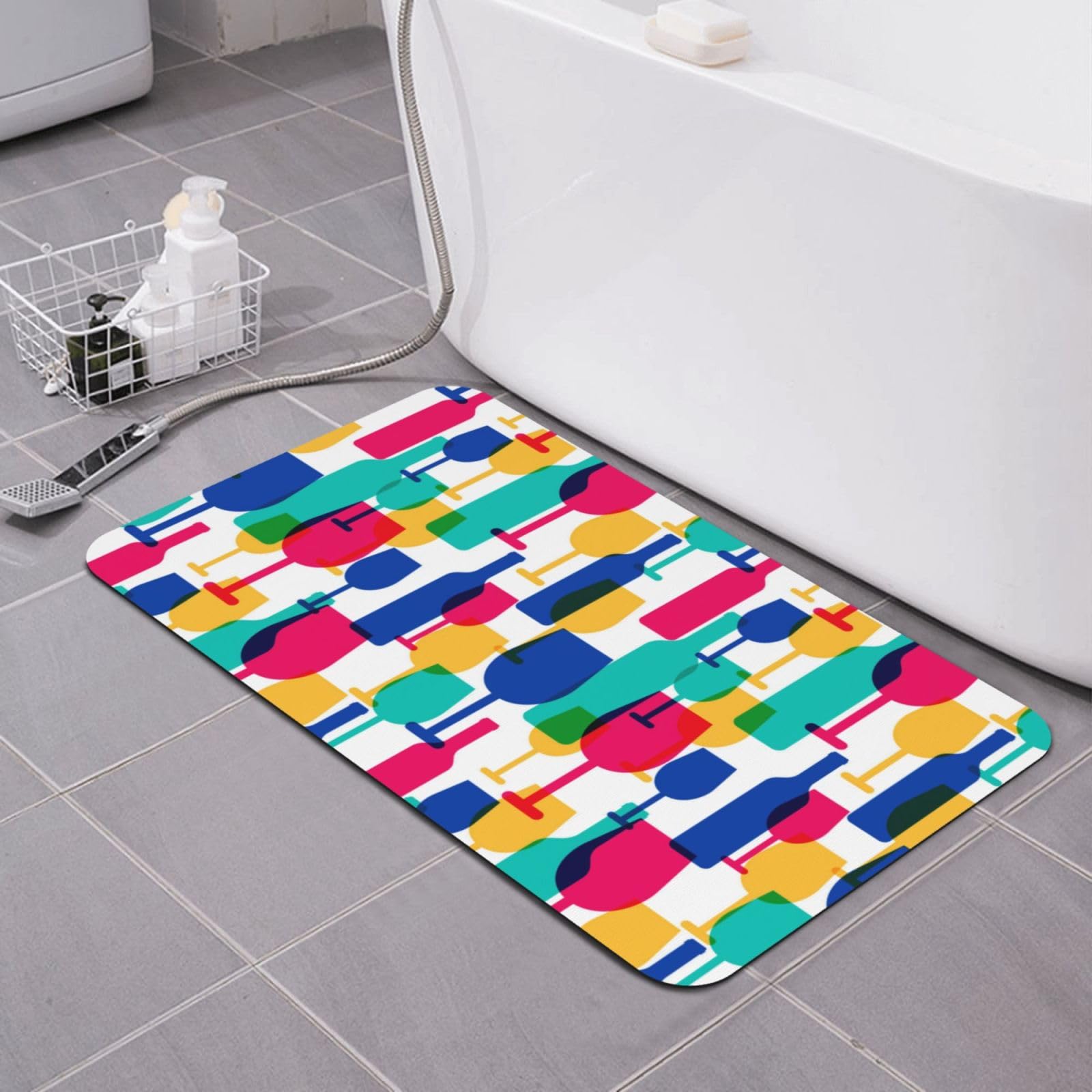 Tapis de douche anti-glissade en diatomée au séchage rapide pour sol sécurisé