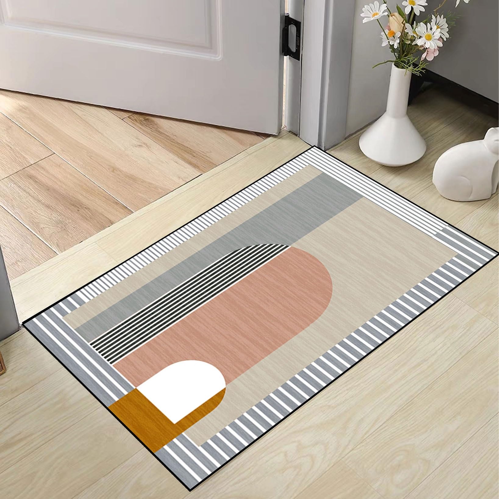 Dywanik Dywanowy Antypoślizgowy 110 x 420 cm Gumowy Spód Dywaniki Do Przedpokoju, Zmywalny Dywan Do Przedpokoju Kuchnia Przedpokój Pralnia, Zmywalny, D